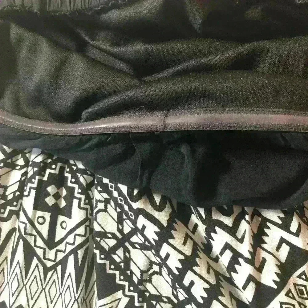 Almost Famous Women Black White Print Tube Non Slip Top Maxi Dress Size Medium - Picture 7 of 13